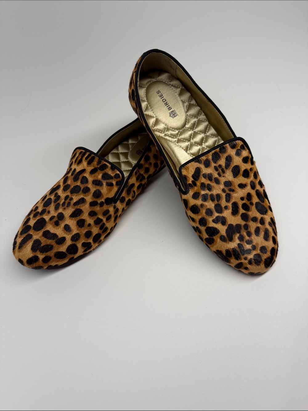 Birdies The Wren Leopard Print Loafers in Brown and Black